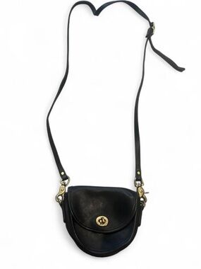 Vintage Meredith Banzhoff NY  Leather Micro Crossbody Pouch Saddle Bag